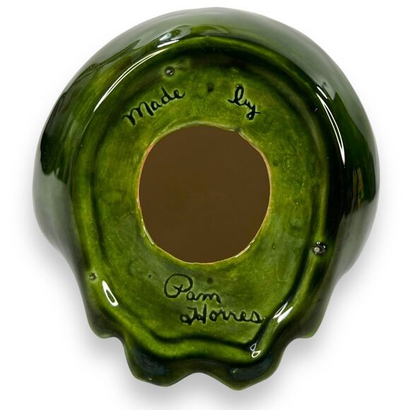 VTG Frog w Bowtie Ceramic Figurine Decor Anthropomorphic ARTIST SIGNED 4.5" EUC - Picture 9 of 16